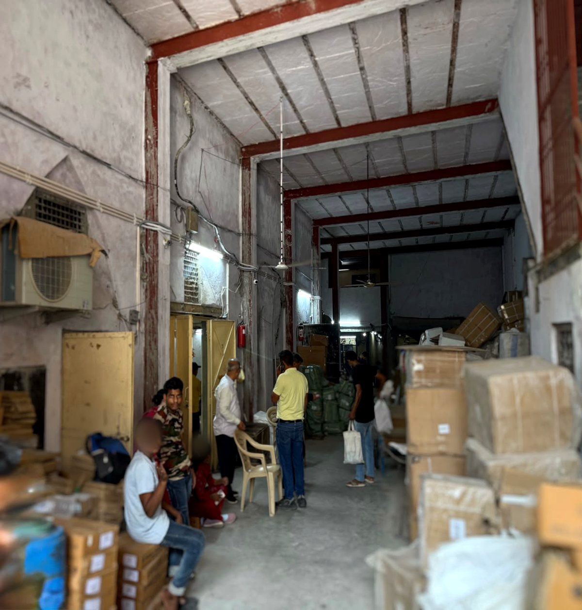 The covered dispatch shed at the BMC Power premises in Delhi